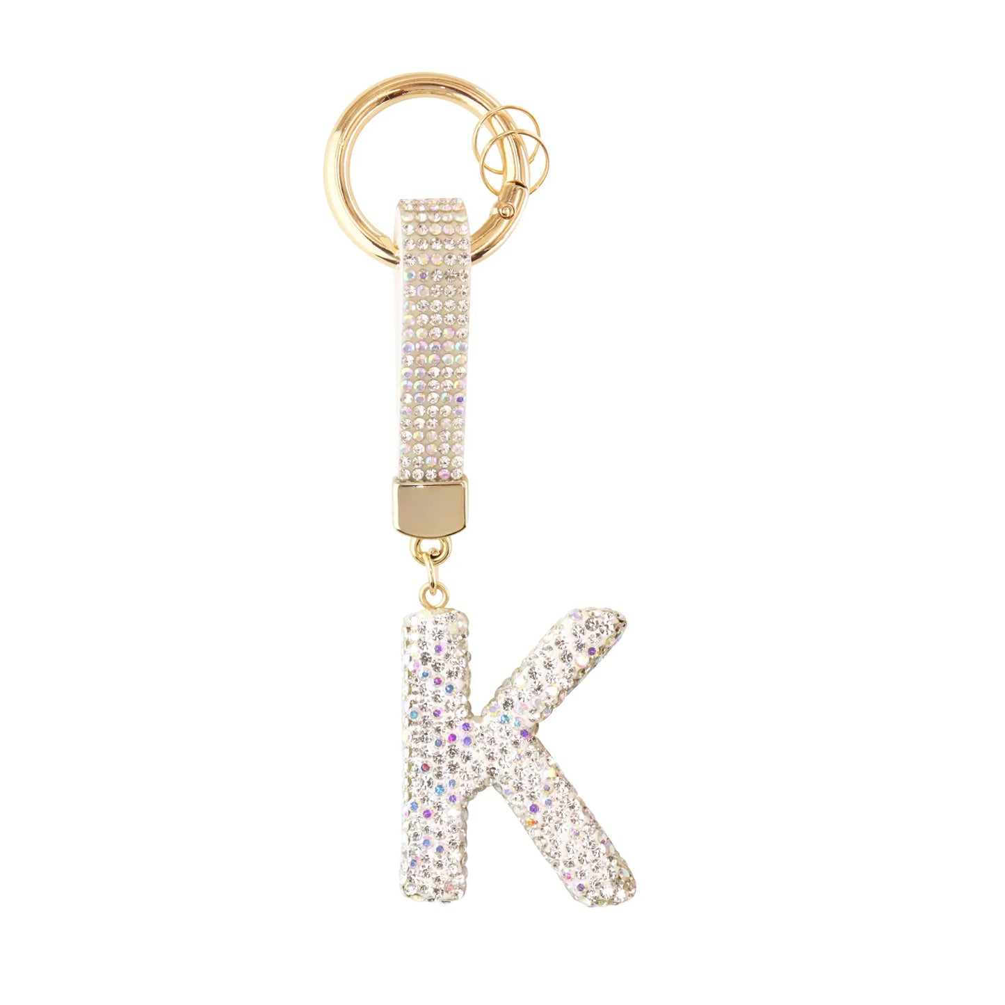 Sparkle Initial – Bag Charm (Silver)